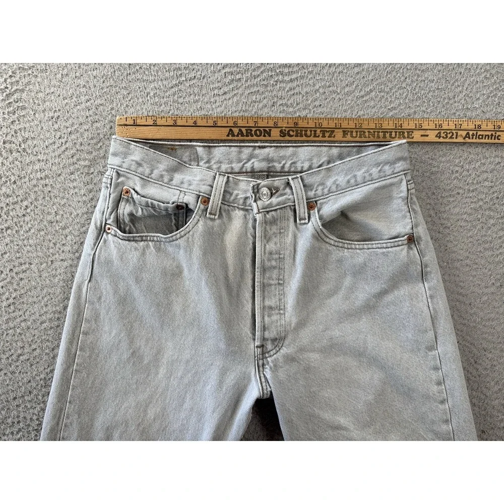 Vintage Levis 501 Jeans Mens 31x32 (Fits 28x31) Gray 90s Made USA Denim Faded